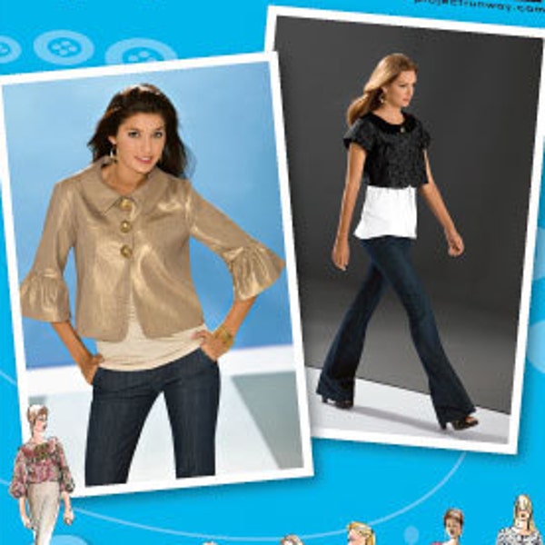 Simplicity Pattern 3538 Misses' Project Runway Jacket in Two Lengths with Yoke, Collar and Sleeve Variations Sizes 4-12 NEW