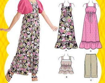 Simplicity Pattern 2379 Girls'/Juniors' Dress, Top, Shorts and Bolero Sizes 8.5-16.5 NEW