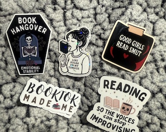 Booktok Sticker Bundle |  For Book Lovers | Vinyl Decals for Laptops, Bottles, Kindles, Gifts for Readers