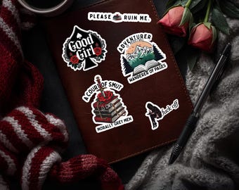 5-Pack Spicy BookTok Sticker Bundle |  For Book Lovers Smut Stickers Vinyl Decals for Laptops, Bottles, Kindles, Gifts for Readers