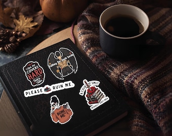 5-Pack Smutty Romance Sticker Bundle |  For Book Lovers | Vinyl Decals for Laptops, Bottles, Kindles, Gifts for Readers