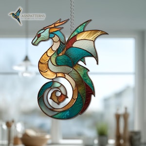 Dragon Stained Glass Pattern Fantasy Dragon Suncatcher Stained Glass dragon-stained-glass-pattern-fantasy-dragon-suncatcher-stained-glass