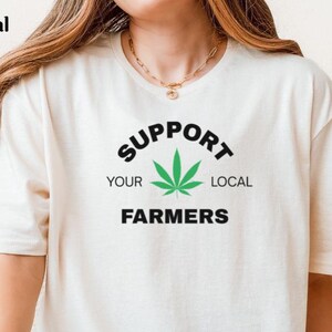 Support Local Farmers-T-shirt: milieuvriendelijk, uniseks katoenen T-shirt