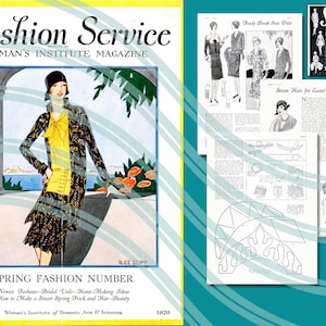 Vintage Fashion Service Woman&#39;s Magazine March 1929 Spring Fashion