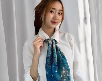 Traditionelle blaue Batik Schal Krawatte Stil für Männer und Frauen, Frauen Schal, Frauen Schal, Damen Schal, Mode Schal, Boho Schal Schal
