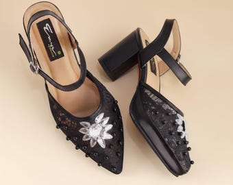 Evelyn Stiletto Heels Elegante Hochzeit Brautschuhe, Statement Formelle Schuhe