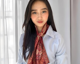 Traditional Tie Motif Batik Scarf for Men and Women,Women Shawl,Women Scarf,Ladies Shawl,Fashion Scarf,Boho Shawl Scarf