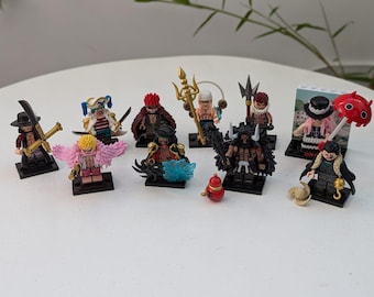 Set di 10 personaggi One Piece compatibili con LEGO: cattivi (Grandi Corsari e nemici iconici)