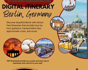 72-Hour Berlin Germany Travel Itinerary: Local Culture and Flavor, Wanderlust, European Destinations, Digital Download