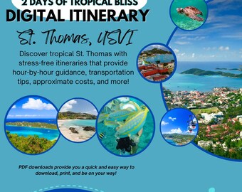 St. Thomas Itinerary | 48 Hour Virgin Islands Guide with Beaches, Rum & Tips (Digital Download)