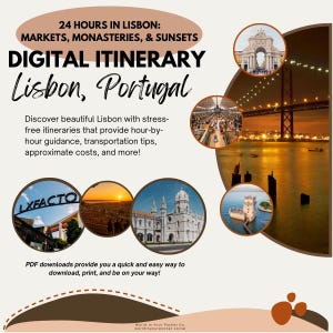 24-timmars Lissabon-resplan: Marknader, kloster och solnedgångar, Europa, digital nedladdning