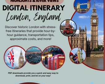 London Itinerary: 24 Hour Highlights, Food & Pub Guide (Digital Download)