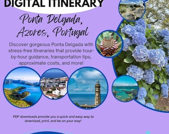 48 Hour Ponta Delgada Sao Miguel Azores Portugal Travel Itinerary (Digital Download)