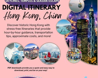 Hong Kong 48-Hour Travel Itinerary: Skylines, Temples, Markets (Digital Download)