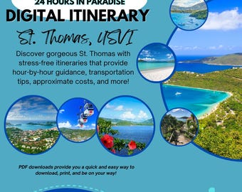 St. Thomas Itinerary | 24 Hour Virgin Islands Guide with Beaches, Food & Tips (Digital Download)