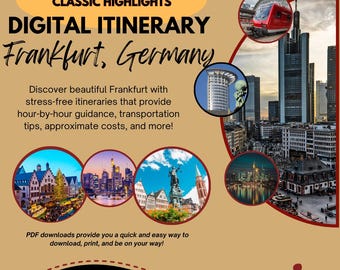 Frankfurt Germany 24-Hour Itinerary: Travel Highlights (Digital Download)