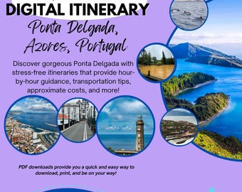 24 Hour Ponta Delgada Sao Miguel Azores Portugal Travel Itinerary (Digital Download)