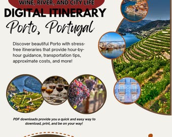 48-Hour Porto Douro Valley Itinerary: Wine, River, & City Life, Portugal, European Tour, Digital Download