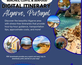 24- Hour Algarve Itinerary: Beaches, Cliffs, & Seafood, Portugal, Europe, Digital Download
