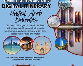 7-Day Travel Itinerary, Jordan, Middle East, Petra, Wadi Rum, Amman  (Digital Download)