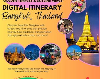 24 Hour Itinerary Bangkok Thailand + Local Food & Shopping Guide | Printable Travel Plan