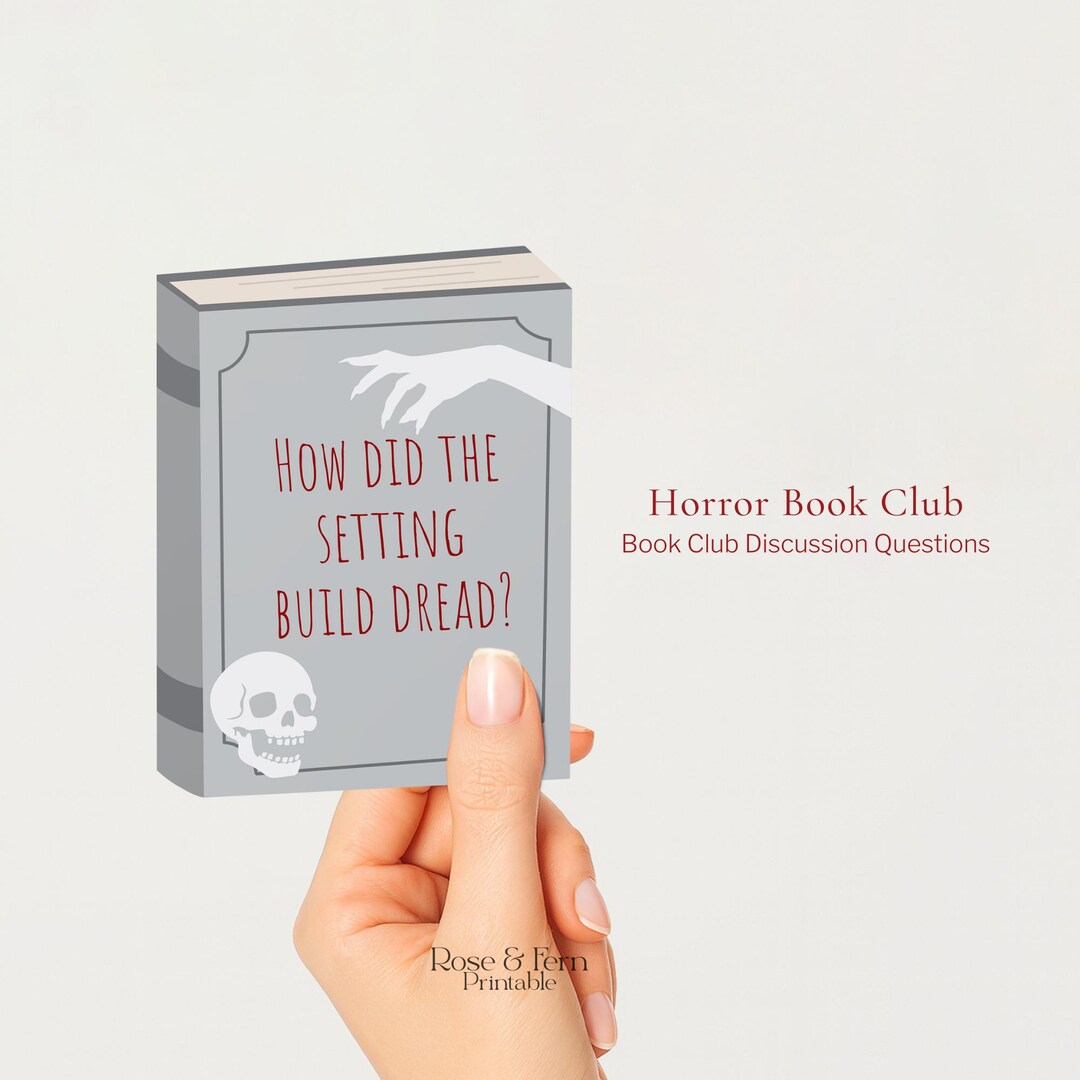 Spooky Rhetorical Questions Horror Book Club Discussion Questions Printable | Horror Reading Group ...