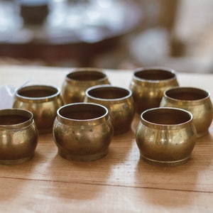 Vintage Brass Napkin Rings - S/8