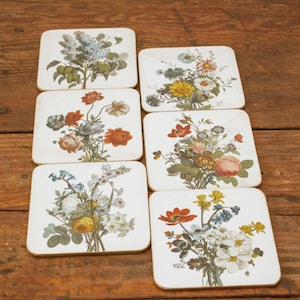Vintage Floral Coaster Set (S/6)