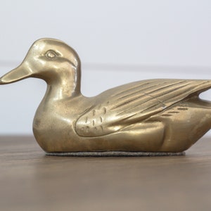 Vintage Large Brass Duck Figurine