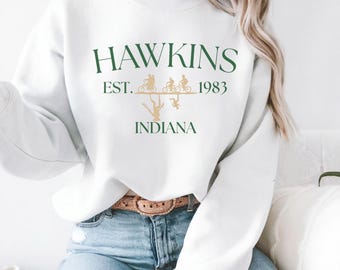 Hawkins 1983 Sweatshirt, Hawkins Indiana Crewneck, Hawkins 1983 Pullover, best seller, birthday gifts, gift ideas, crewneck gift,