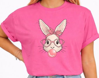 Easter Bunny Graphic Tee, Easter shirt, bunny tshirt, Easter outfit, Easter gift, holiday gifts, Easter decor, home decor, Easter top
