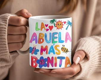 La Abuela Más Bonita Mug, Gift for Abuela, mothers day gifts, coffee cups, coffee mugs, Grandma Gift, home decor, kitchen decor, cups
