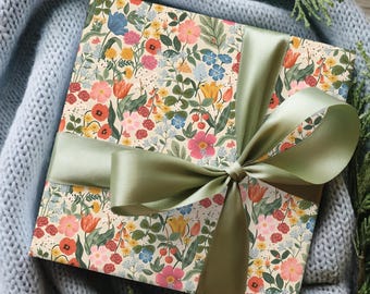 Floral Wrapping Paper, Vintage Gift Paper, Floral Gift Wrap, valentines gift, valentines gift wrap, wrapping paper, home decor gifts