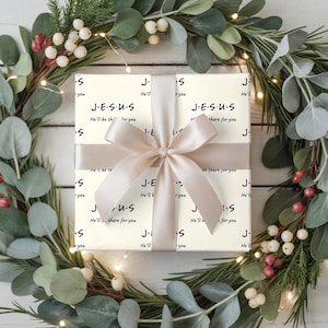 Christian Gift Wrap Paper, Jesus Design image 4