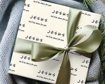 Christian Gift Wrap Paper, Jesus Design