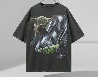 Mandalorian Grogu T Shirt, Din Djarin Baby Alien Shirt, Star Wars Sci Fi Fan Gift, Movie Graphic Tee