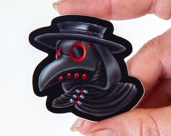 Plague Doctor Sticker~ Goth~ Halloween~ Vinyl Sticker for journals, laptops, water bottles~ waterproof sticker