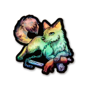 Fenrir Wolf Sticker~ Holographic Sticker~ Norse Mythology~ Dark Humor~ Vinyl Planner Sticker~ Water Bottle Sticker~ Laptop Sticker~ Tyr