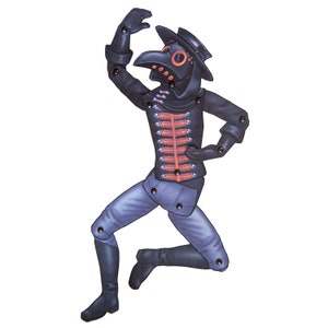 Pest Doktor Gelenkpuppe ~ Digitaler Download ~ Druckbare Puppe PDF ~ Halloween Puppe