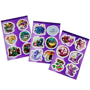 Dragon Sticker Sheets 3 Pack~ tea dragons book dragon ~Vinyl Planner Stickers~ Laptop Stickers