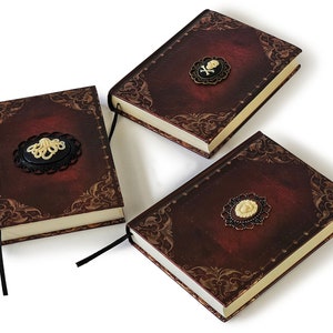 Travel Journal~ Hardcover~ Cameo~ Lined pages~ Lion~ Octopus~ Skull Crossbones~ Decorative Diary~ Notebook