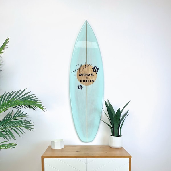 Color Washed Natural Circle Shortboard Surfboard Wall Art