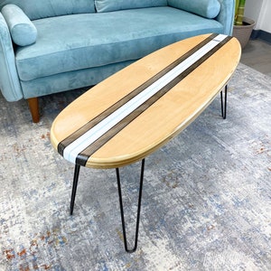 The Birch Blade Modern Surfboard Coffee Table