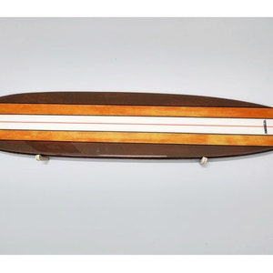 Tri-color Wooden Surfboard Wall Art Hanger