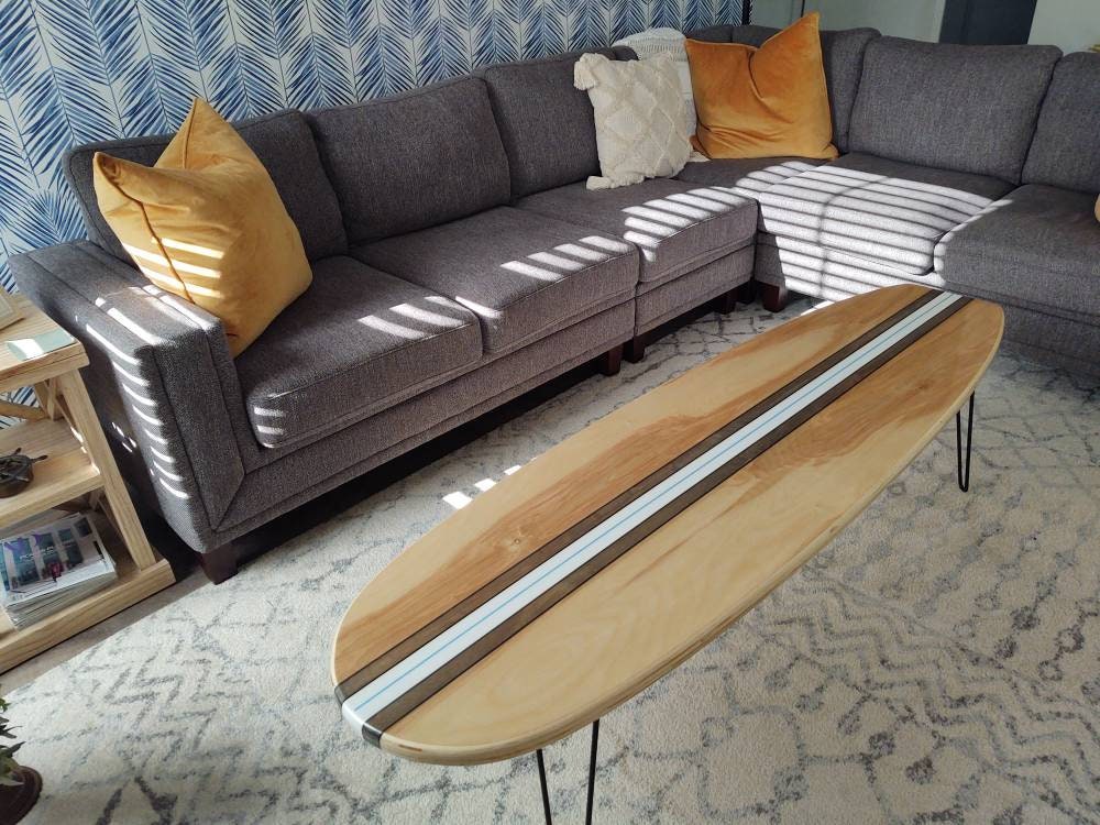 La mesa de centro Birch Blade Modern Surfboard - Etsy España
