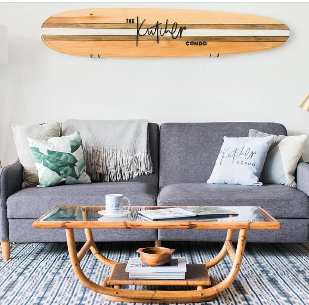 Arte de decoración de pared de tabla de surf de madera decorativa  personalizada -  España