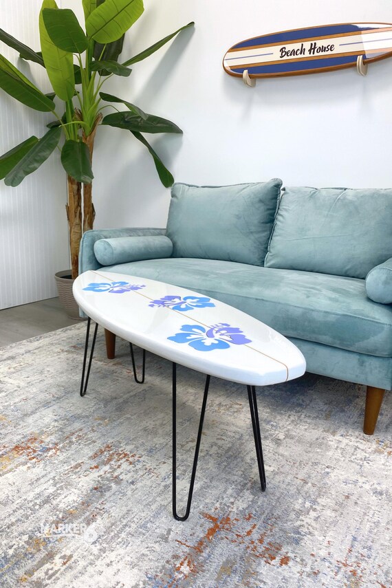 Hibiscus Surfboard Coffee Table 48