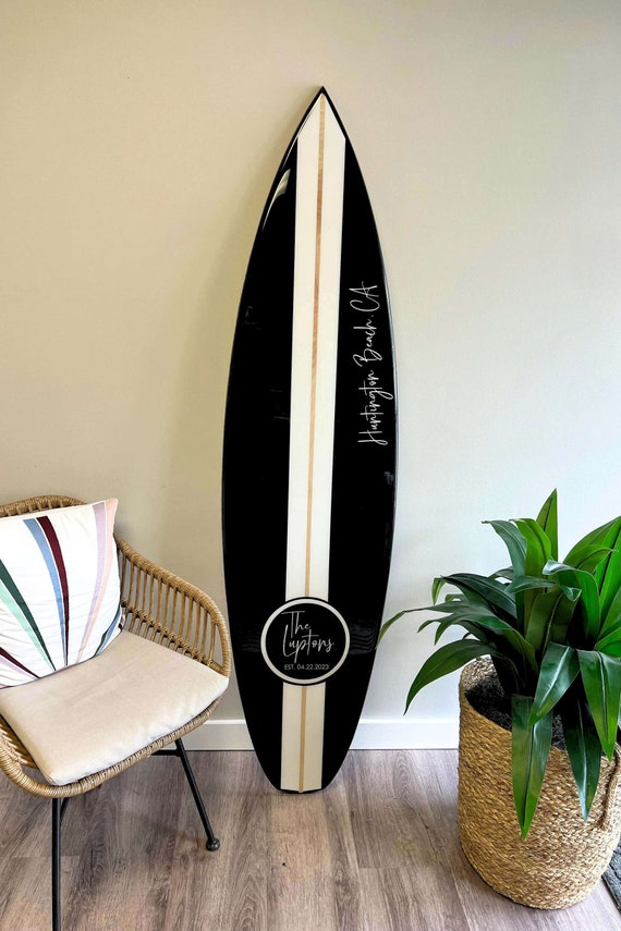 Coastal Modern Decor: Chanel Surfboard Art Beach House Chic