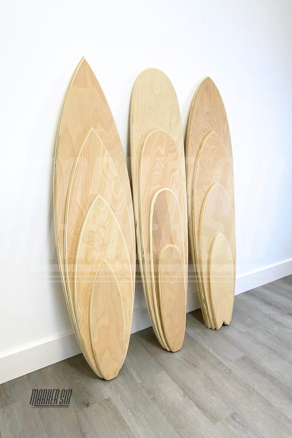 Unfinished Birch Wood Surfboard Blank Various Sizes