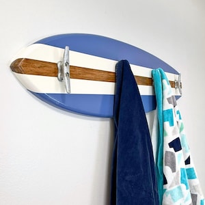 Handdukshängare för surfbrädor – Väderbeständiga PVC-väggkrokar med nautiska klamrar